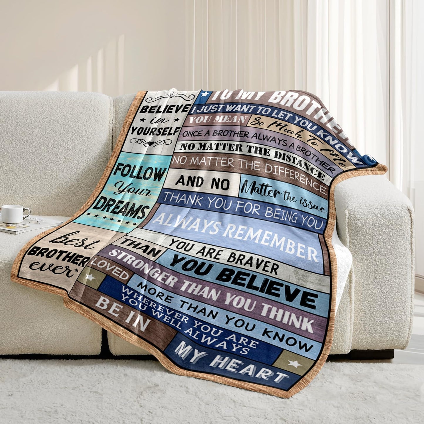 NIVAY Brother Gifts from Sister Brothers - Big Brother Birthday Gifts - Fathers Day Christmas Graduation Birthday Presents for Brothers Adult from Sister Blanket 50"X60"