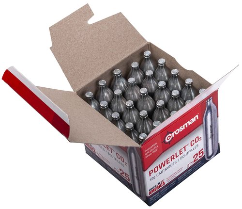 Gamo P-430 Pellet/BB CO2 Pistol .177 Cal. & Crosman 12-Gram CO2 Powerlet Cartridges for Use with Air Rifles and Air Pistols, 25 count