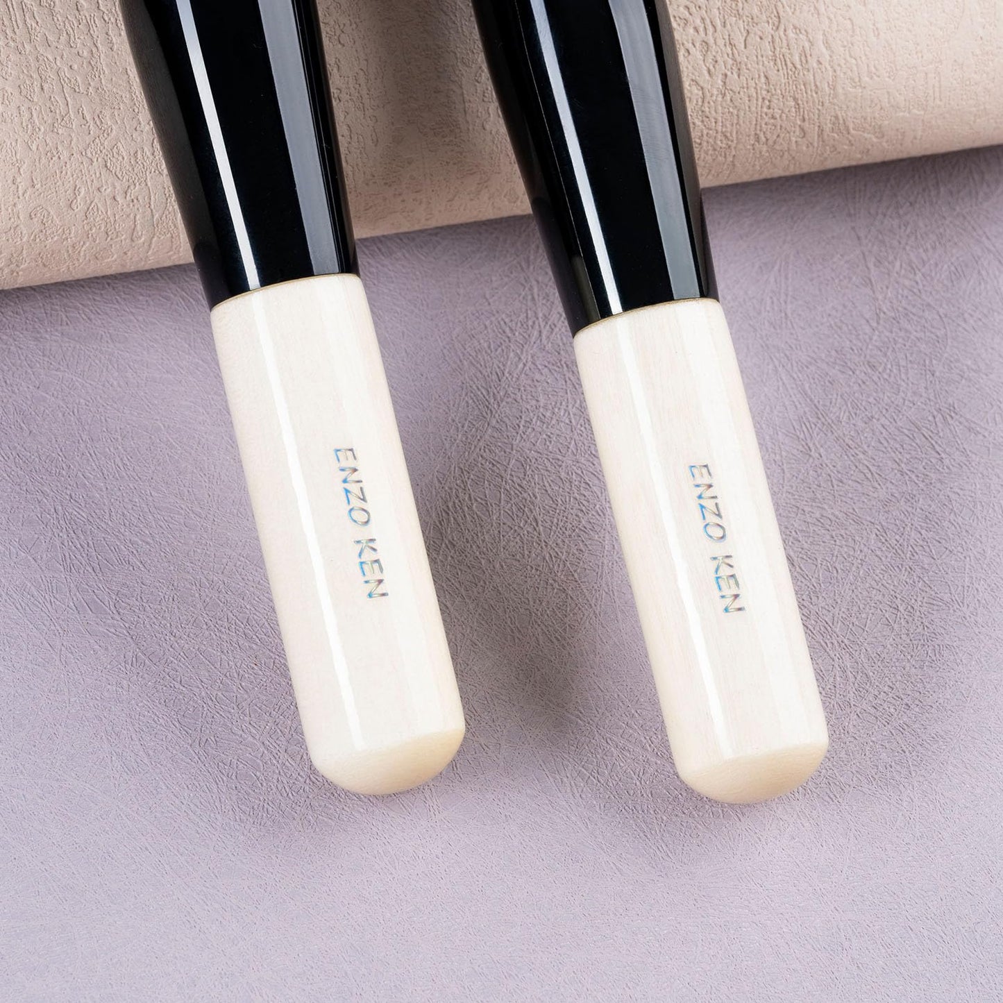 ENZO KEN Natural Black Goat Hair Kabuki Powder Brush, Natural Hair Blush Brush & Contour Brush, Natural Face Powder Brush, Natur