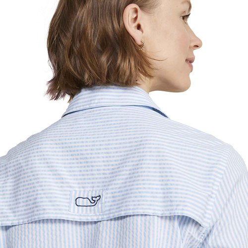 vineyard vines Women's Standard Original Harbor Cover-Up, Seersucker/Jake Blue 2