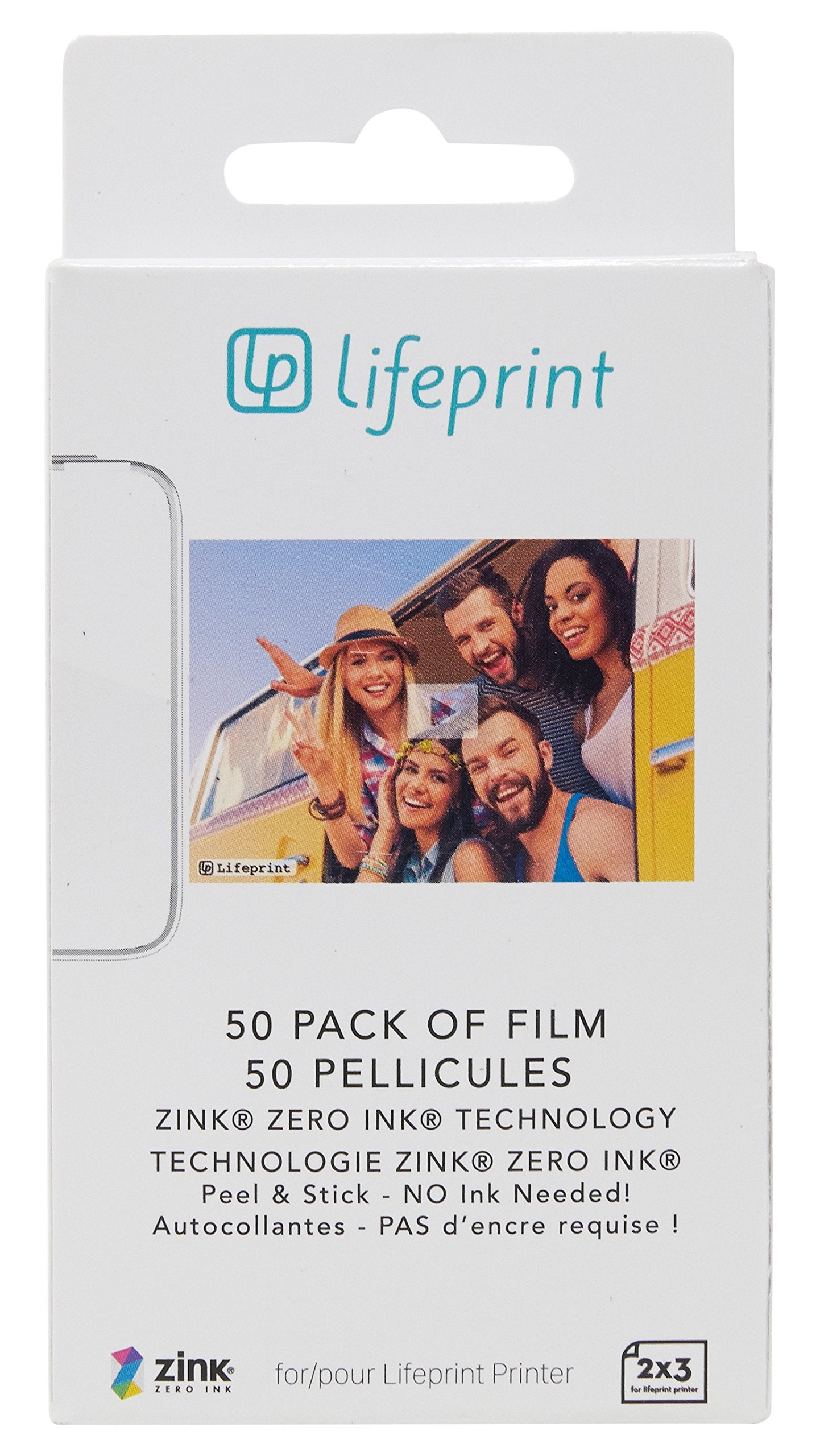 Lifeprint 50 Pack Of Film For Lifeprint Augmented Reality Photo And Video Printer. 2X3 Zero Ink Sticky Backed Film