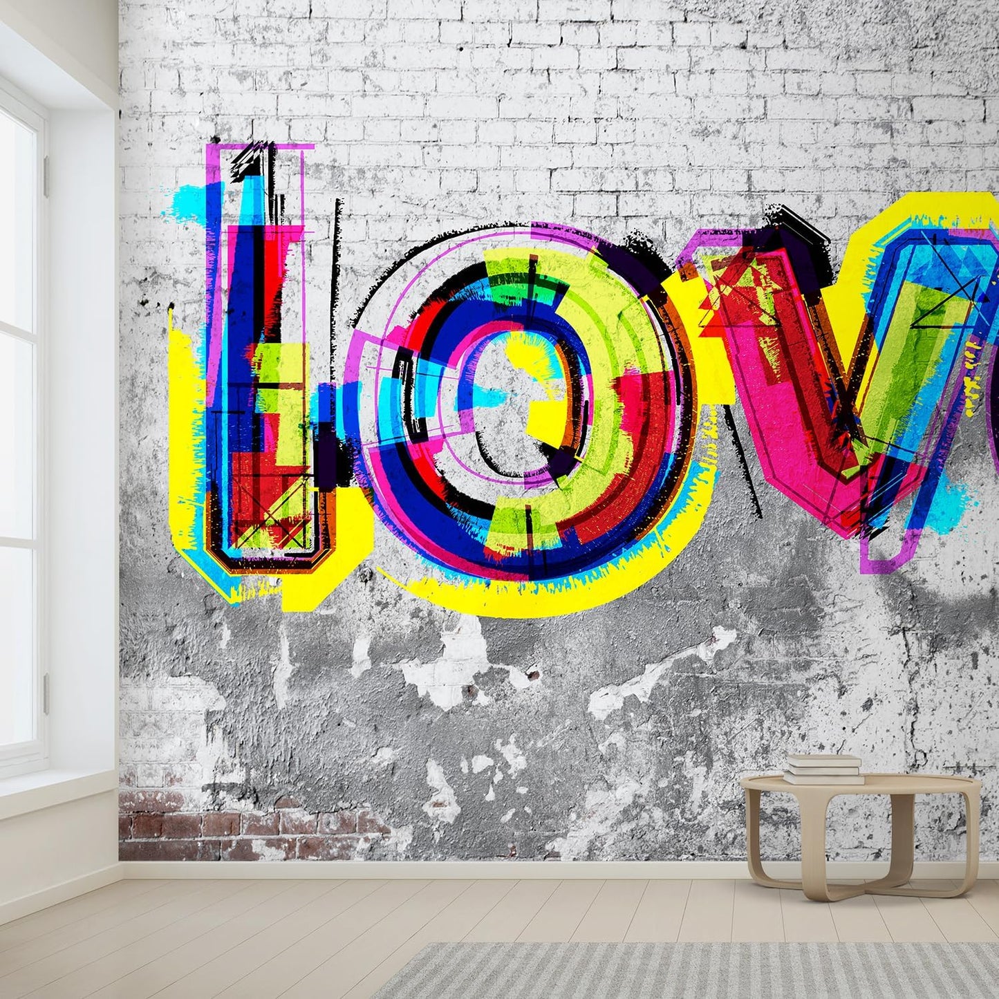 wall26 Colorful Graffiti Large Wall Mural, Removable Peel and Stick Wallpaper, Home Decor - 120x192 inches