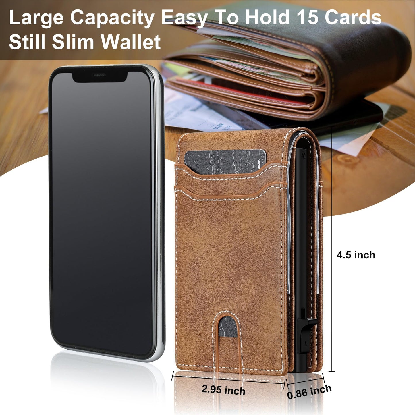 Gifts For Father Dad From Daughter Son: Rfid Slim Smart Wallet - Gift For Father Dad Husband at Birthday Anniversary Father's Day