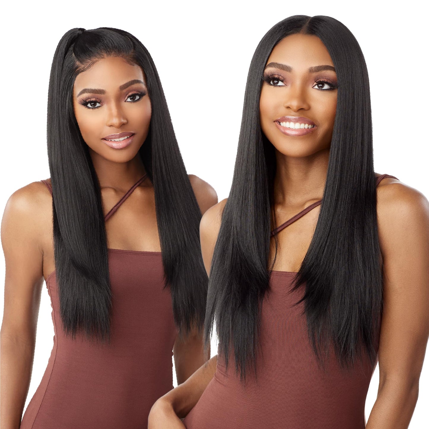 Sensationnel What Lace 13X6 Wigs - Mariella 26 Inch Human Hair Blend Lacefrontal Glueless Synthetic With Natural Density Prepluc