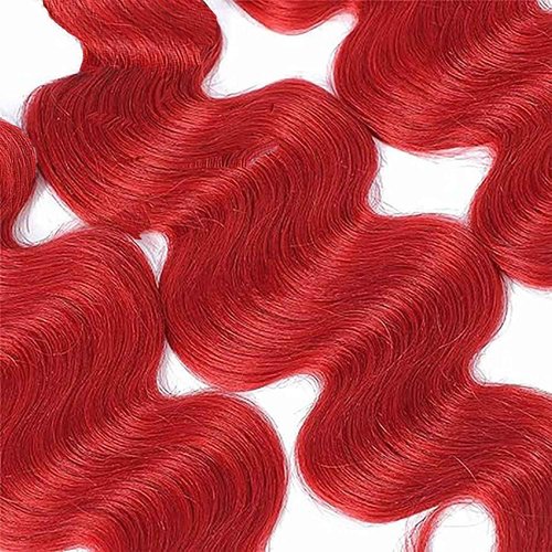 Wine Red Bundles Human Hair Burgundy Body Wave 3 Bundles 18 18 18 Inch Unprocessed Brazilian Virgin Remy Hair Double Weft Weave Human Hair Extensions