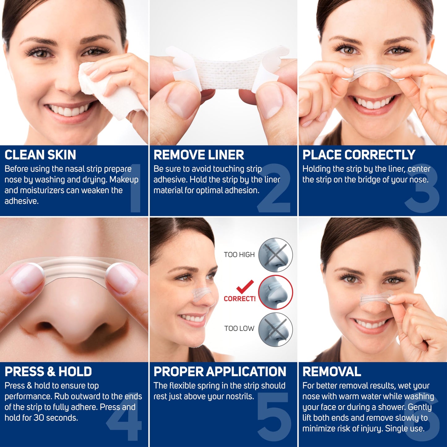 Clear Passage Nasal Strips Large, Clear, 50 ct | Works Instantly to Improve Sleep, Reduce Snoring, Relieve Nasal Congestion Due to Colds & Allergies