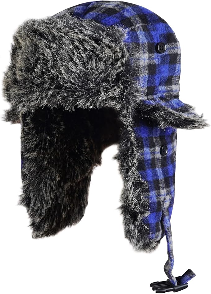 ONWAY Trapper Hat Winter Hats for Women Men with Faux Fur Ear Flaps