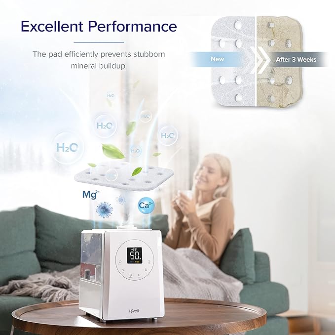 LEVOIT OasisMist Smart Cool and Warm Mist Humidifiers & Aroma Pads 16 Pack, Humidifier Replacement Filters & Humidifier Replacement Filters 10-Pack