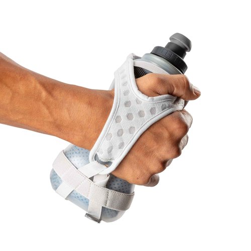 Nathan Running Handheld Quick Squeeze Water Bottle. No-Grip Adjustable Hand Strap. 12oz / 18oz / Insulated. Reflective Hydration Water Bottle.