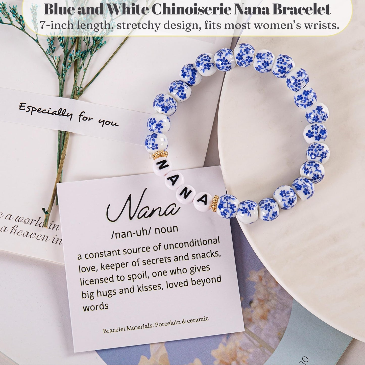 ELEMENU Nana Gifts, Birthday Christmas Mothers Day Gift Basket for Nana, Grandmother from Grandkids, Granddaughter, Grandson - Kitchen Cooking Present Ideas