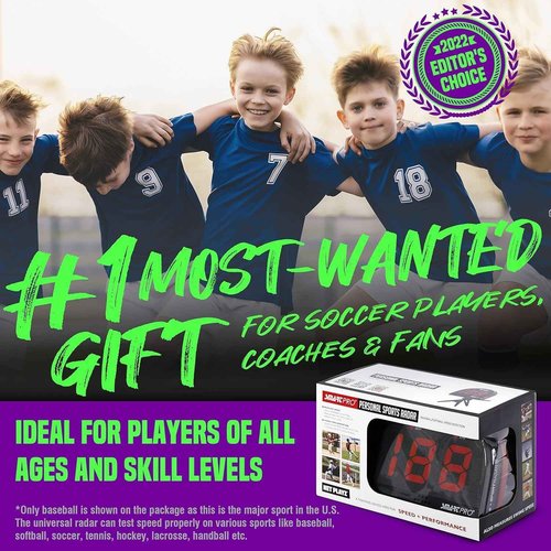 Soccer Gfits Training Equipment & Gear - Radars, Speed Sensors (Hands-Free) Radar Guns, Shooting Speed Guns for Soccer Players