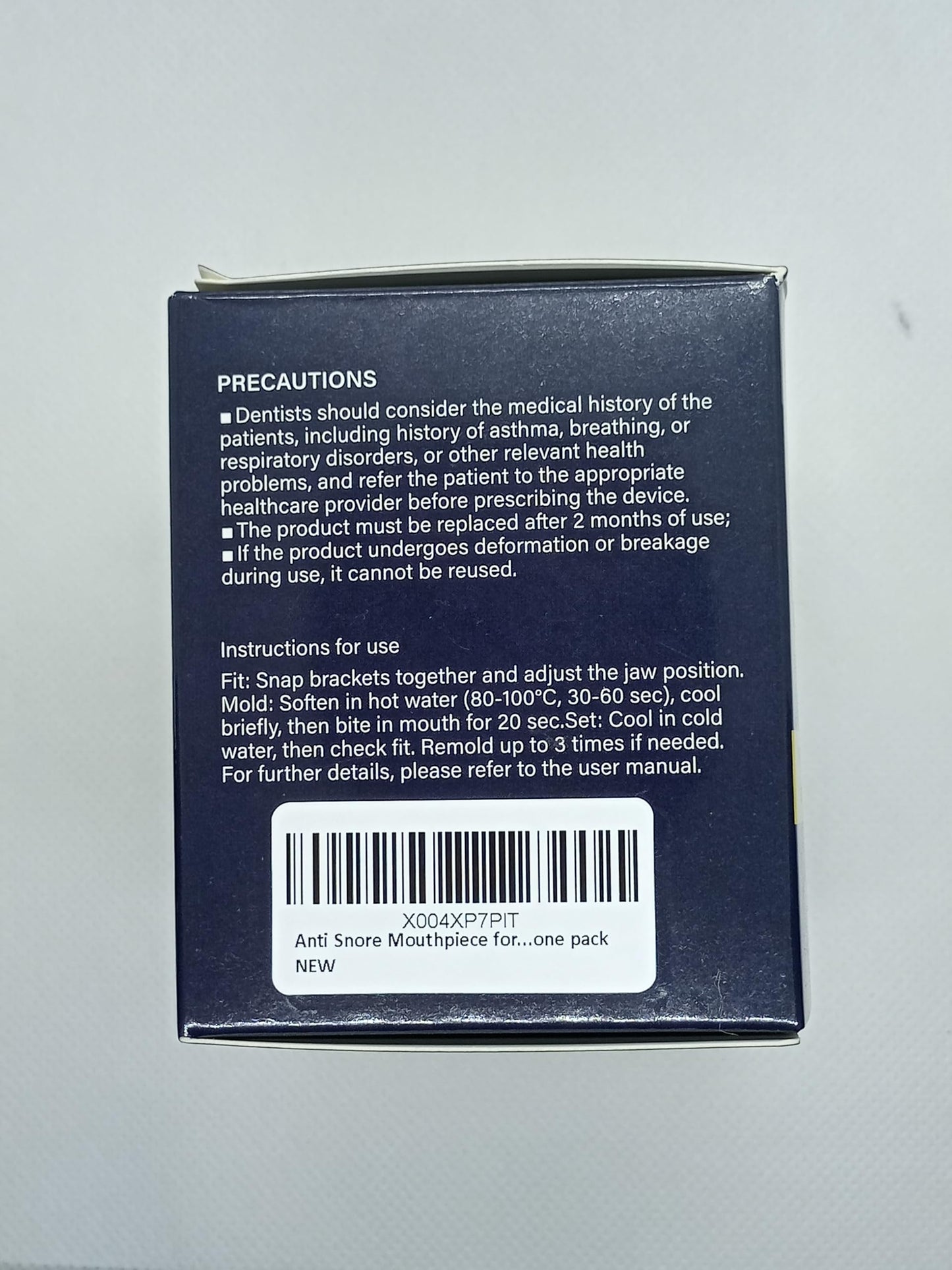 Anti Snore Mouthpiece – Adjustable Oral Device for Adults (18+) Designed to Help Reduce Snoring, Reusable with Retainer Case (1 Pack, Blue)