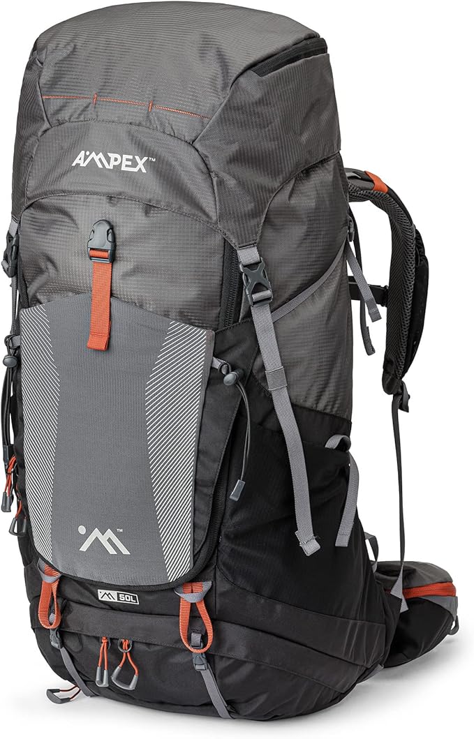 AMPEX Hiking Backpack | Camping Essentials Lightweight Backpack for Men & Women, Travel Bag for Backpacking, Camping, Hunt...