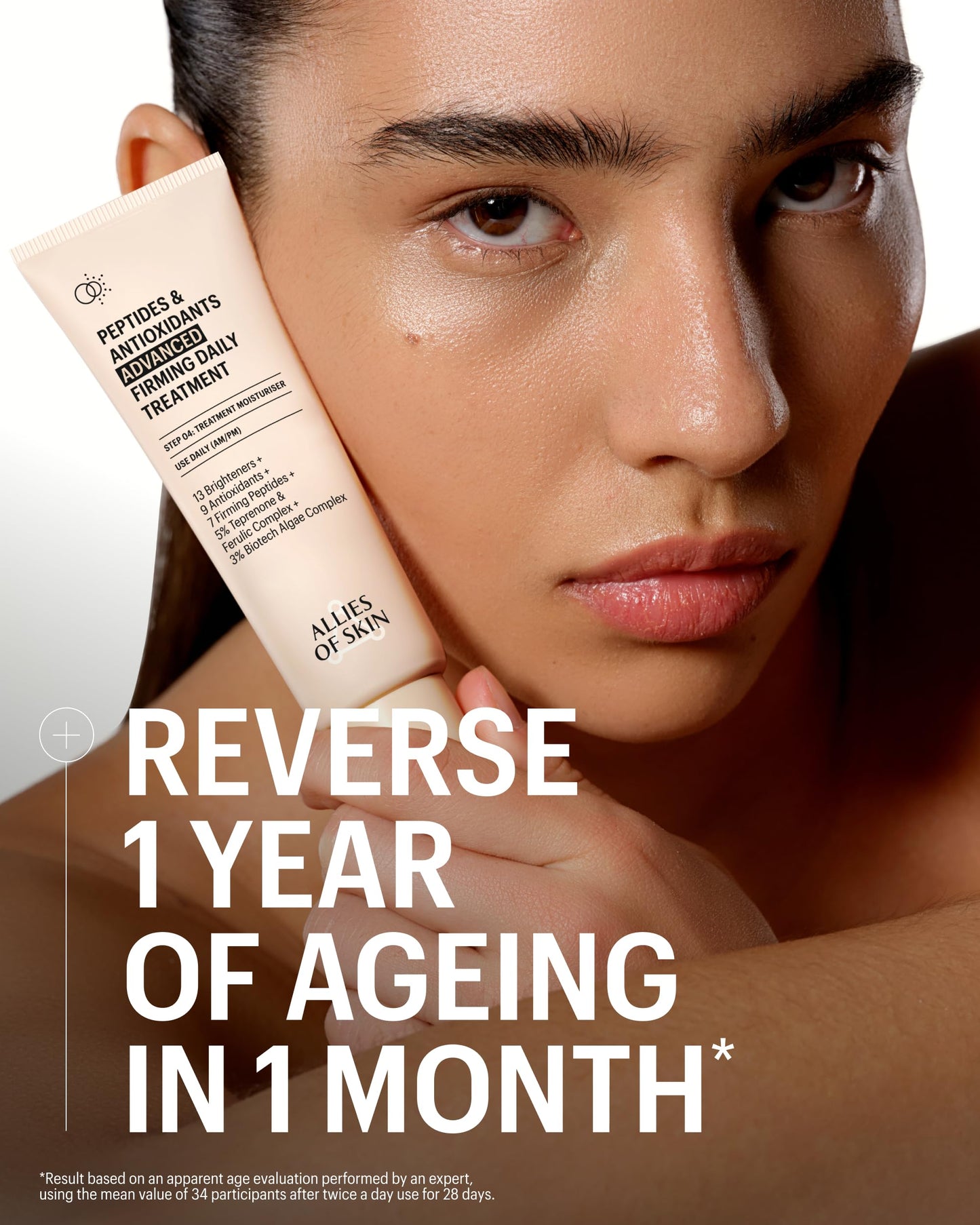 Allies of Skin Peptides & Antioxidants Advanced Firming Daily Treatment with 13 Brighteners, 9 Antioxidants, 7 Firming Peptides,