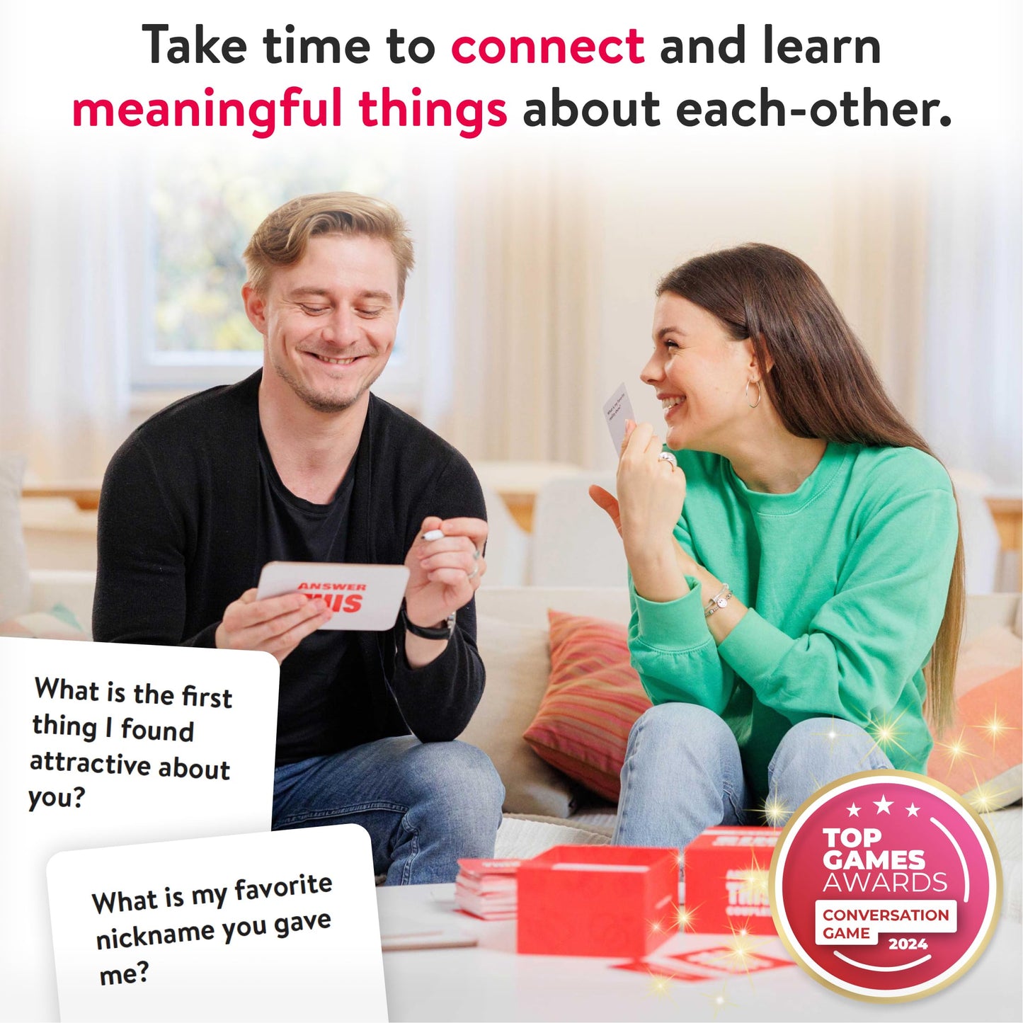 Answer This - Do You Really Know Your Partner? - Couples Game for Adults - 150 Fun & Interactive Conversation Cards for Date Night, Game Night or Valentines – Great Anniversary or Engagement Gift