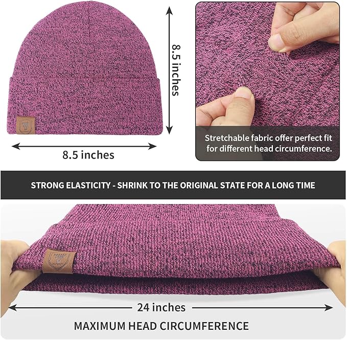 OZERO Winter Beanie Daily Hat - Thermal Polar Fleece Ski Stocking Skull Cap for Men and Women