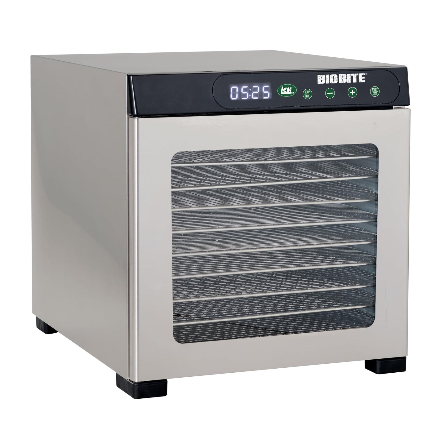 Lem Products Bigbite 10-Tray Stainless Steel Dehydrator, Food Dehydrator For Beef Jerky, Meat, Vegetables, And Fruits, Includes