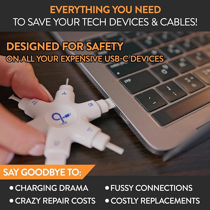 USB-C Multi-Tool Phone Cleaning Kit | Clean Repair & Restore Cell Phone Tablet & Laptop USB C Ports & Cables | Fix Unreliable & Bad Connections | Extend The Life of Your Tech Devices (Black)