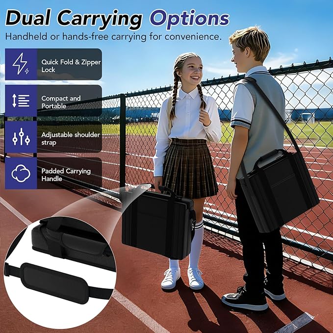 janiry Stadium Seats with Back Support 2PACKS Adjustable Bleacher Chairs with Back and Cushion Bleacher Seat with Cup Holder, Carry Handle & Shoulder Strap for Outdoor Sports Events, Picnics, Beaches
