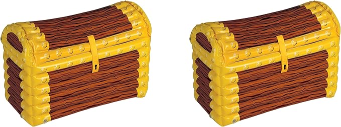 Beistle Inflatable Treasure Chest Cooler Party Accessory Pack of 2