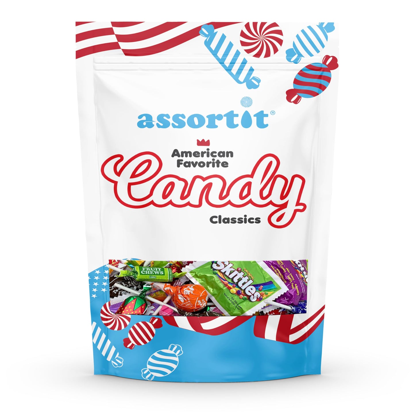 Assortit American Classic Candy Variety Pack – 1.5 Lb Bag of Individually Wrapped Favorites for Parties, Piñatas & Treats – Family Size Assorted Sweets (24 Oz)