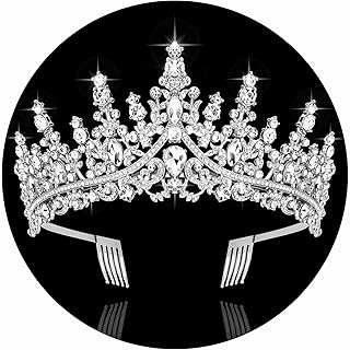 CURASA Silver Tiara and Crowns for Women Crystal Queen Crown, Wedding Tiaras for Bride Princess Crown Headpiece for Bridal...