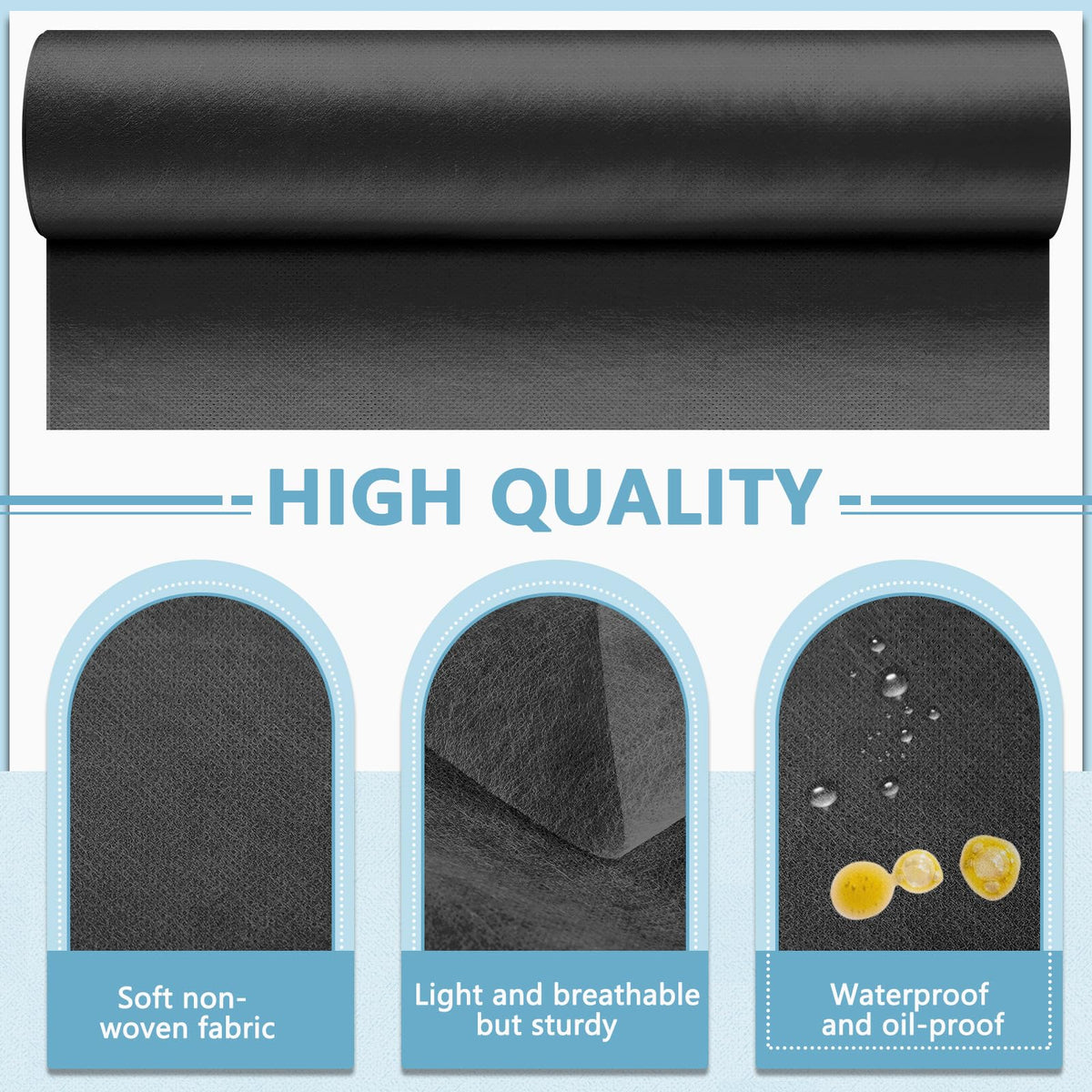 Tudomro 2 Roll Disposable Non Woven Bed Sheets 24 x 71 Inch Massage Table Paper Covers Non Woven Fabric Massage Sheets Waterproo