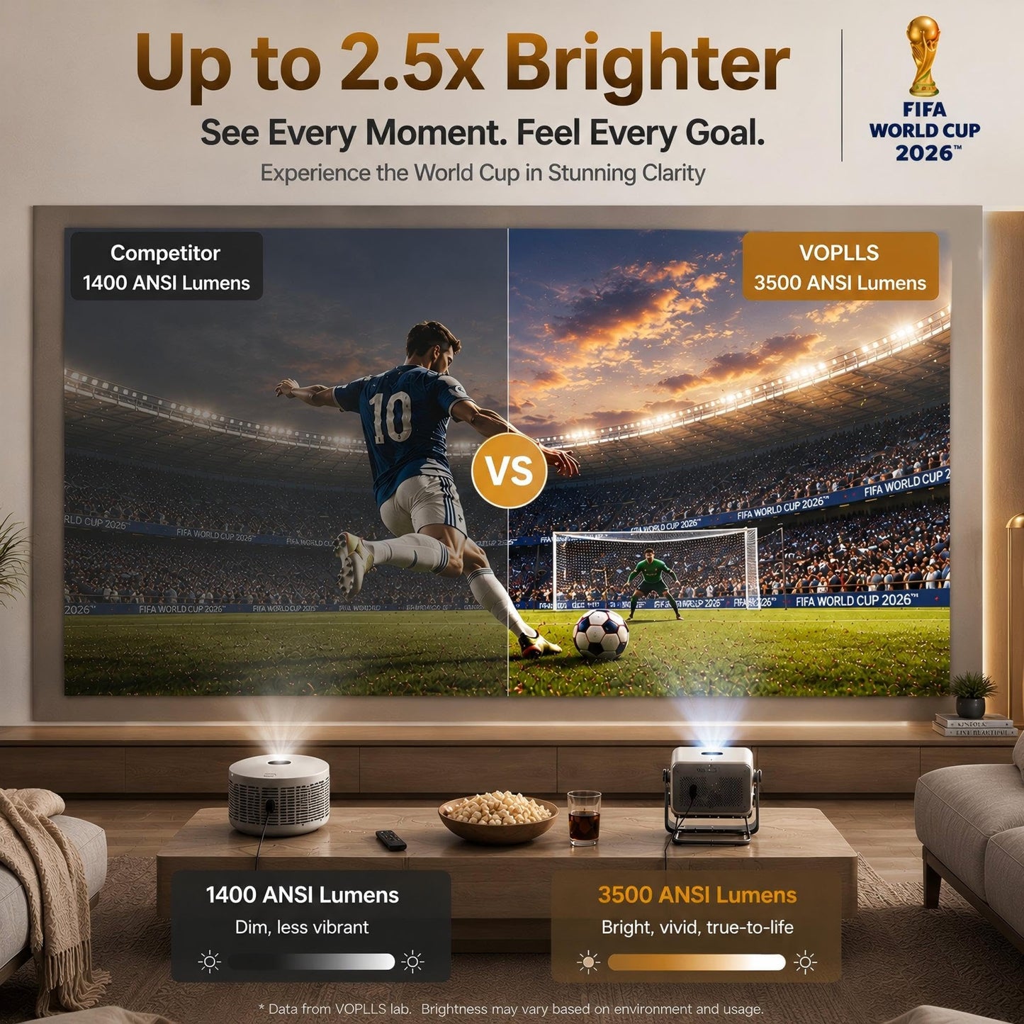 [3500 ANSI & Now with Netflix] 4K Projector with WiFi and Bluetooth for Display Booths, Auto Focus Keystone Smart Projector , Voplls Mini Projector with Adjustable Stand for Home Bedroom (silver）