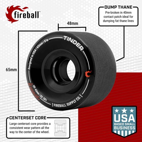 Paris V2 50° Longboard Skateboard Trucks Bundle - Set of 2 Longboard Trucks with Tinder 60mm Longboard Wheels & Bearings for Cruising & Carving (Black, 180mm / 65mm)