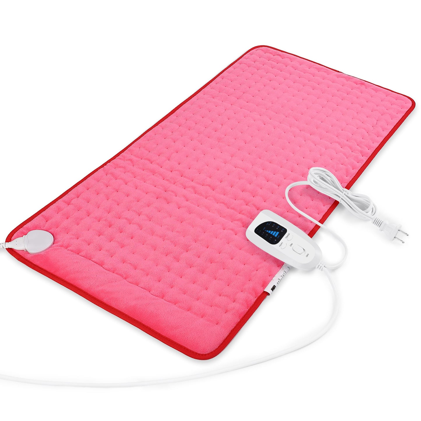 Deepsoon Heating Pad,Electric Heating Pads for Back,Neck,Abdomen,Moist Heating Pad for Shoulder,Knee,Arms,Legs,Dry/Moist Heat & Auto Shut Off,Christmas Gifts for Men and Women,Fuchsia,33x17 Inch