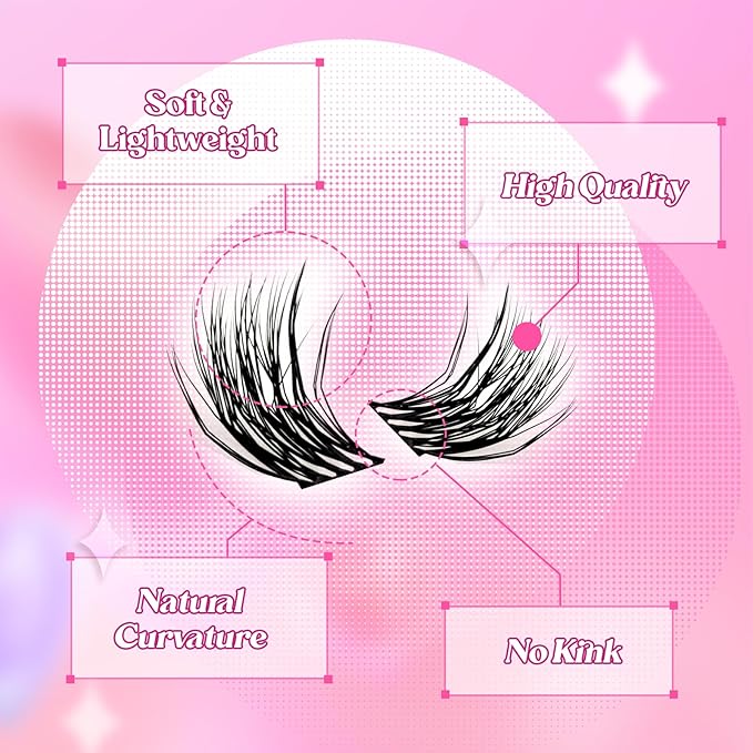 FADLASH Cluster Lashes Fluffy 10-18mm Lash Clusters Volume Lash Extension 112Pcs 3D DIY Lash Clusters D Curl Individual Lashes (R03-0.07-D,10-18mm)