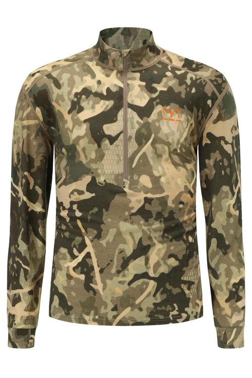 Lichenland Men's Merino Wool Hunting Base Layer Tops Camo Shirts