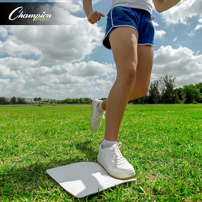 Champion Sports Baseball/Softball Throw Down Base Sets – Durable Indoor/Outdoor Training Bases – Sets of 4 or 5 in Orange or White