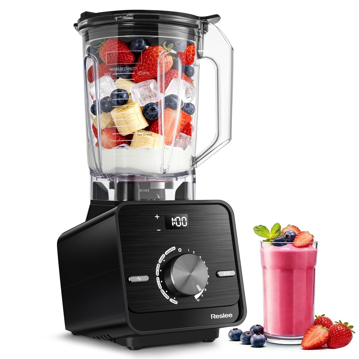 Professional High Power Blender, 2026 Upgraded 3.5HP Motor 30000 RPM, Heavy Duty Countertop Blender for Frozen Fruit & Ice, Hot Soup & Nut Milk, Smoothie Maker, 56oz Eastman Tritan Jar, 10 Speeds