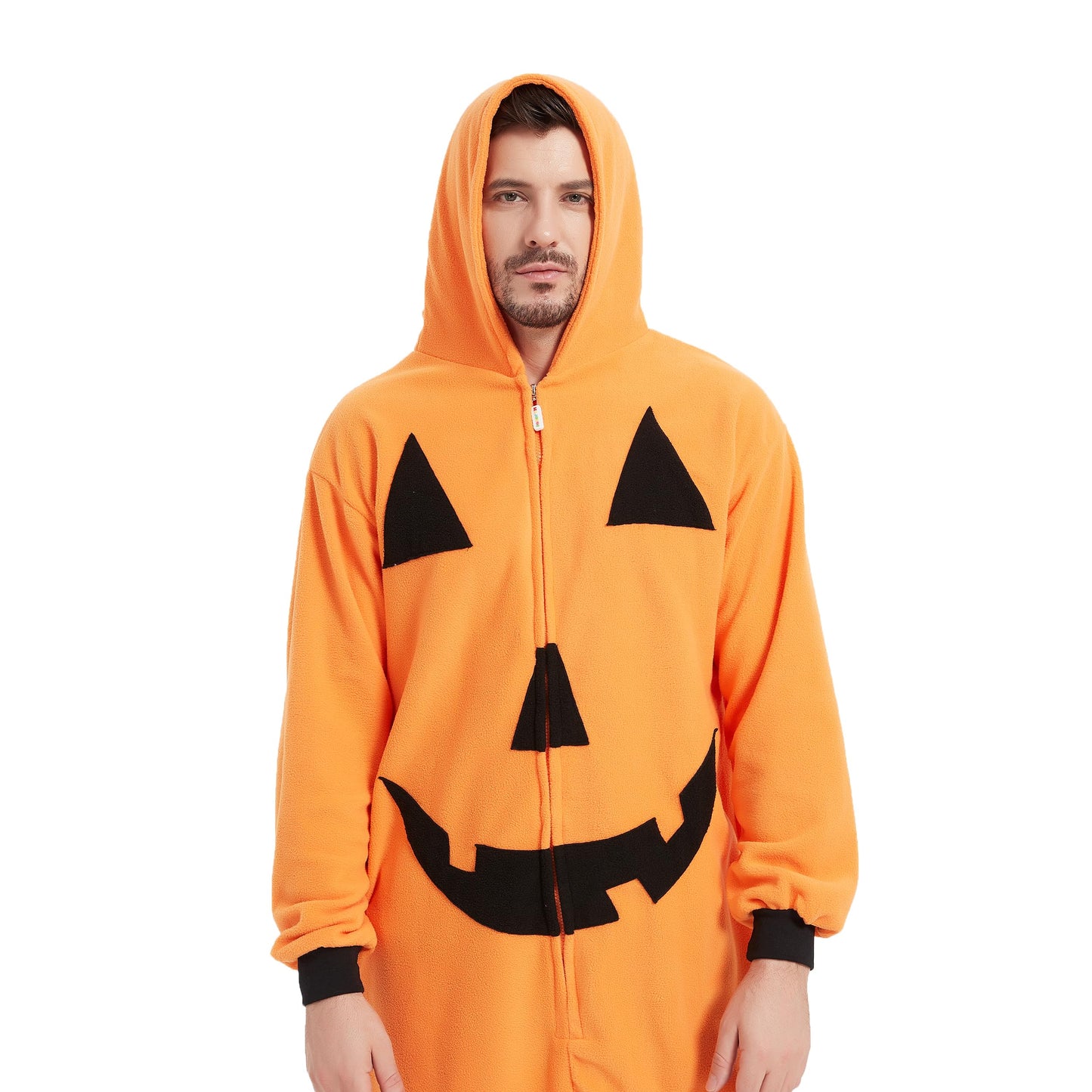 MAJ&COS Pumpkin Costume Halloween Onesies Animal Pajamas Onesie Adult Cartoon Cosplay Christmas For Women Men