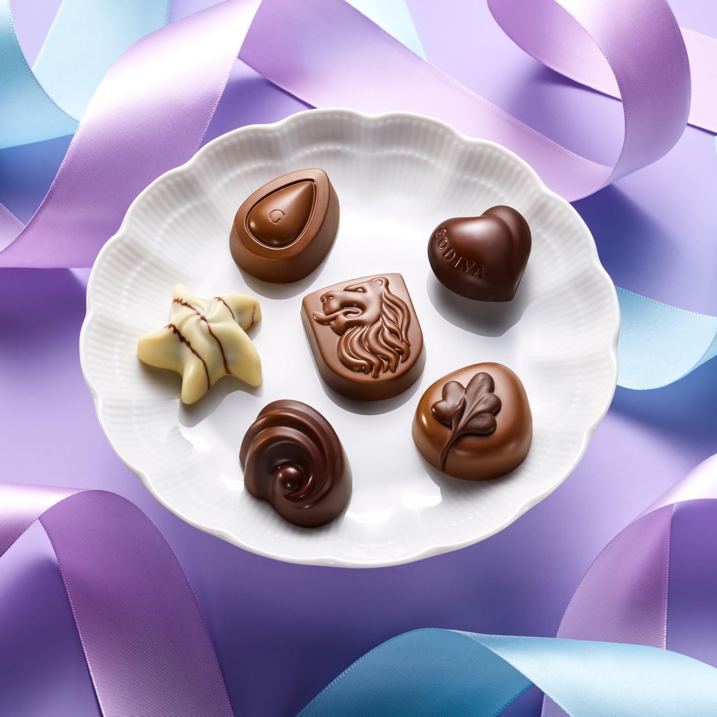 Godiva Chocolatier Birthday Ribbon 36-Piece Assorted Chocolate Gift Box – Gourmet Chocolate Candy Variety Pack – Dark Caramel, Milk Chocolate, Nuts– Gift Basket for Birthday and Anniversary