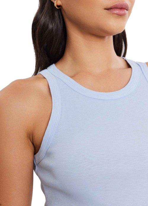 VELVET BY GRAHAM & SPENCER Women's Harla Cotton Slub Tank Top, Island