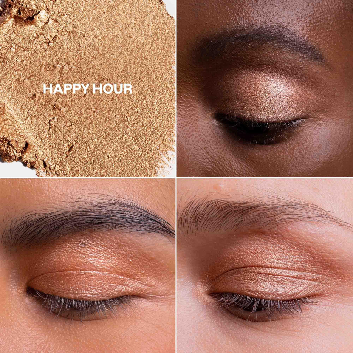 ATTITUDE Oceanly Eyeshadow, EWG Verified, Single Shimmer Cream Eyeshadow, Plastic-Free, Vegan Beauty and Makeup, Happy Hour, 0.1