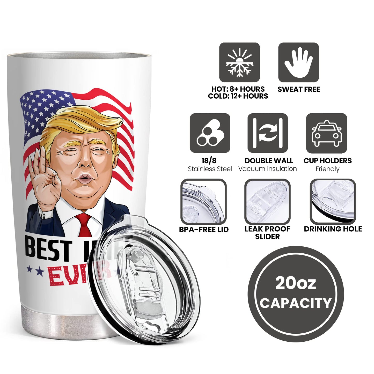 Mocosweeties Gifts for Wife from Husband - Wedding Anniversary for Women, Birthday, Christmas, Valentines Day, Mothers Day Gifts for Her - Wife Gift Ideas - 20 Oz Stainless Steel White Tumbler