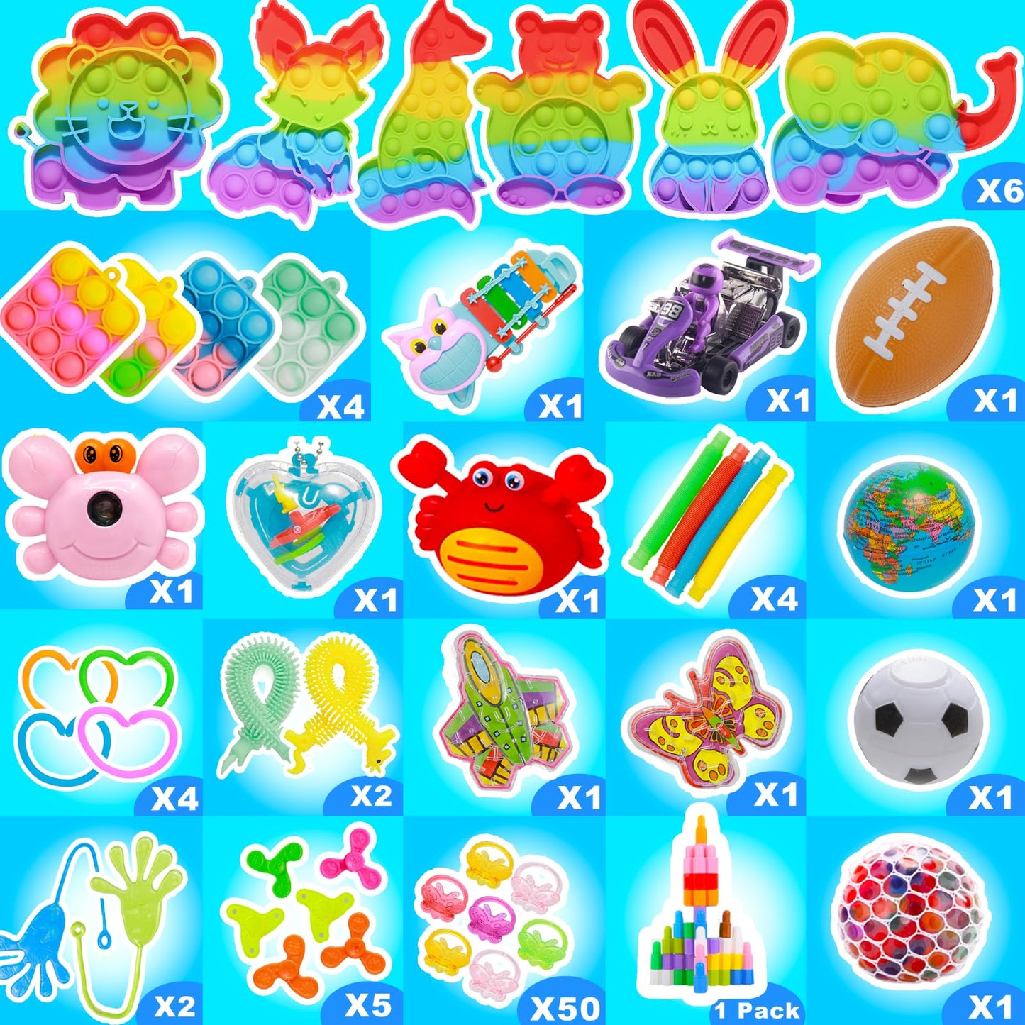 1000 Pcs Kids Party Favors Stocking Stuffers Gifts,Fidgets Toys Pack,Bulk Toys for Carnival Treasure Classroom Prizes Box,Adults Stress Relief Sensory Toys,Pinata Filler, Autism Autistic Children ADHD