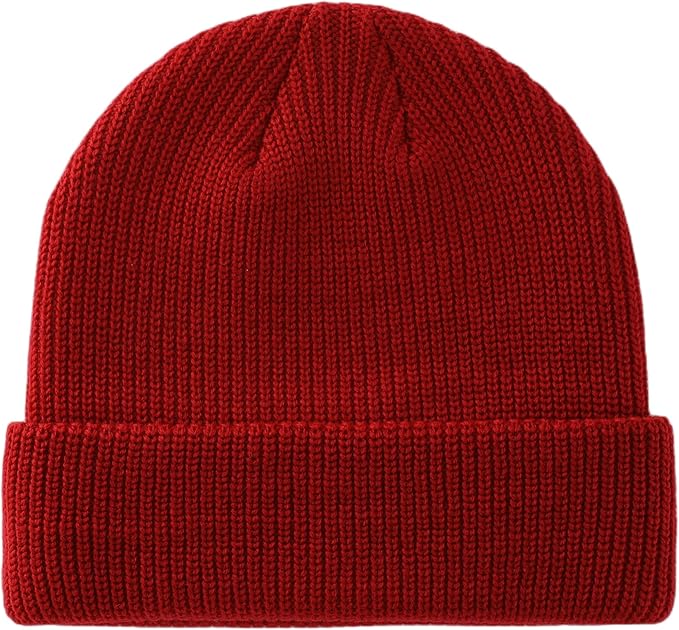 Connectyle Classic Double Layer Knit Beanie Hat Warm Thick Acrylic Winter Hats Daily Cuffed Beanies Watch Hat for Men Women