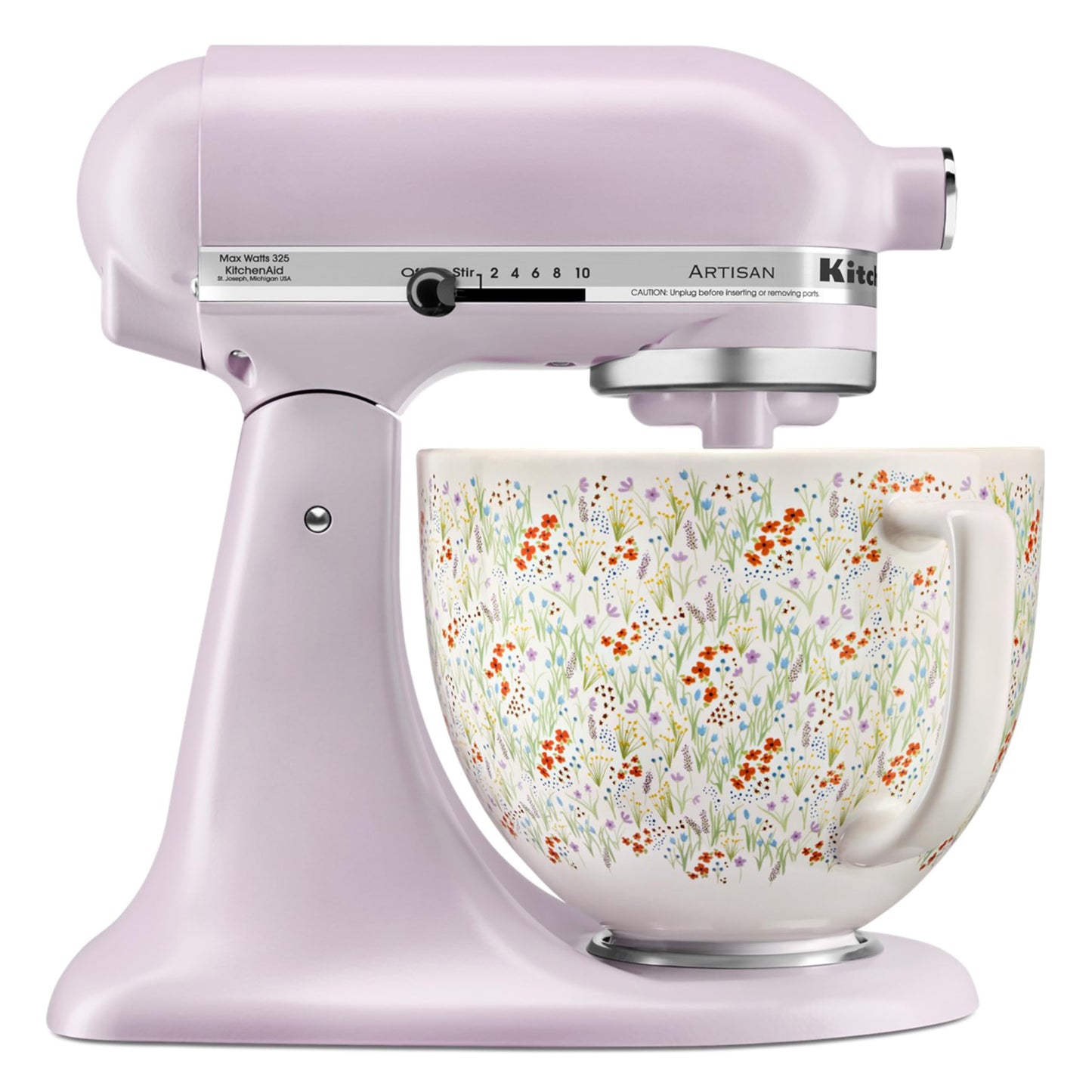 KitchenAid 5 Quart Ceramic Bowl, compatible 4.5 or 5Q Tilt-Head Stand Mixer, KSM2CB5WF, Wildflower