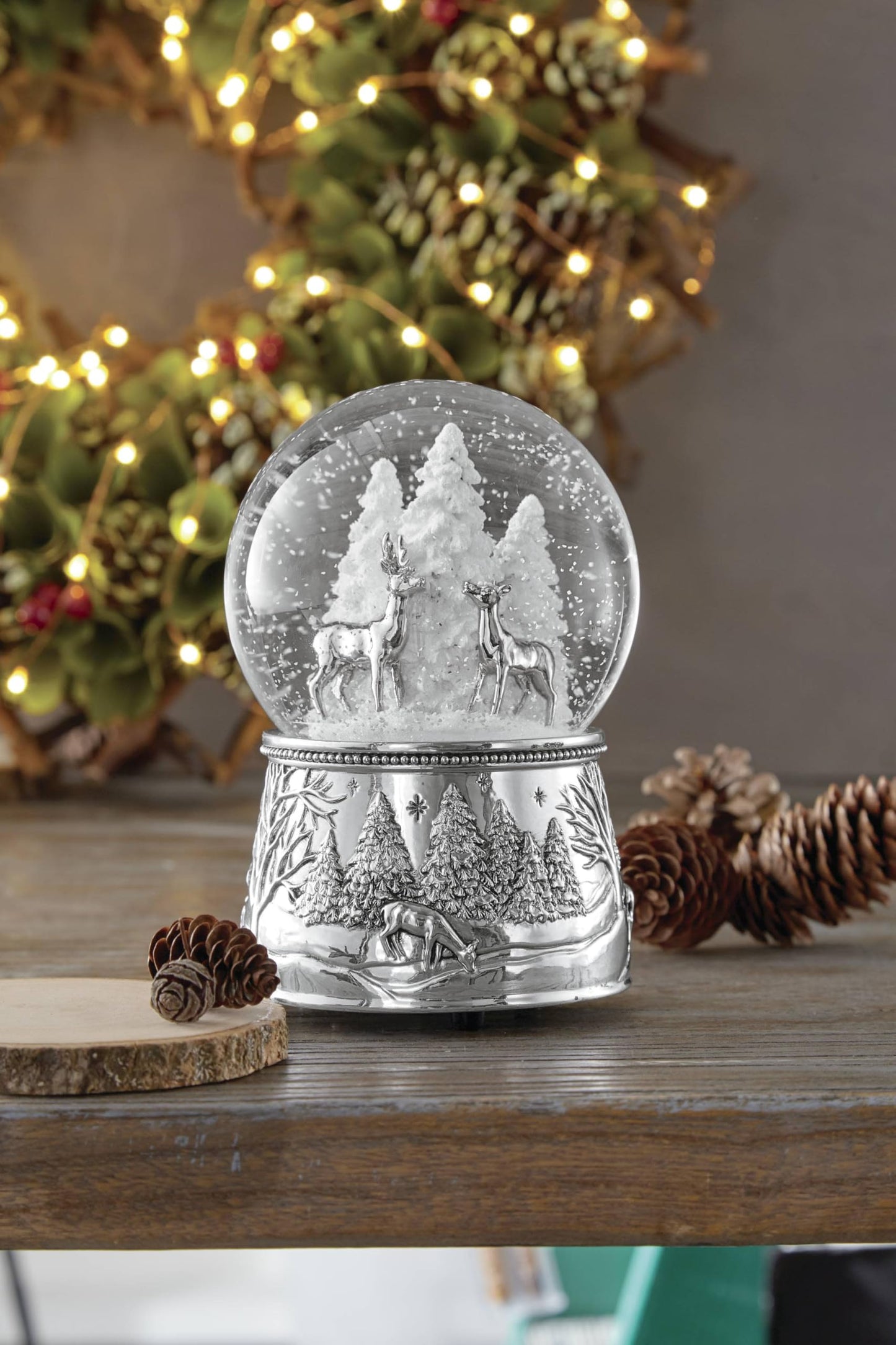 Reed & Barton 867074 North Pole Bound Musical Snow Globe, Christmas & Holiday Decor