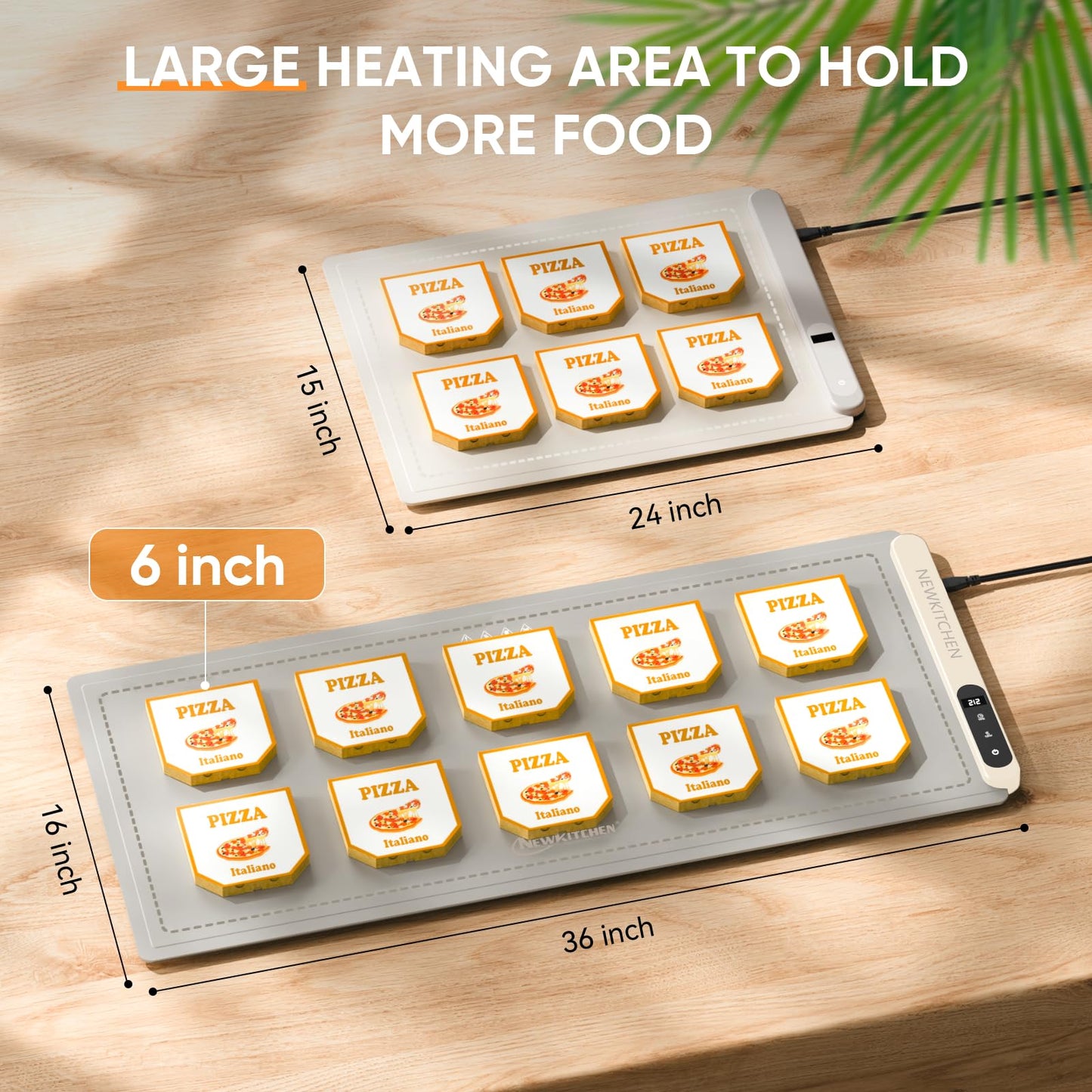 NEWKITCHEN Warming Mat for Food, (XXL 36"x16") Food Warming Mat for Parties Buffet Upgrade Graphene Fast Full Surface Heating -Versatile Food Warmer for Gatherings, Parties, Everyday Use