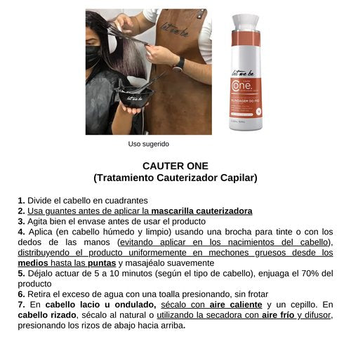 Let Me Be Cauter One Hair Cauterization 500ml – Deep Restorative Treatment for Damaged Hair – Keratin & Protein Formula for Shine, Strength & Smoothness – Salon & At-Home Use