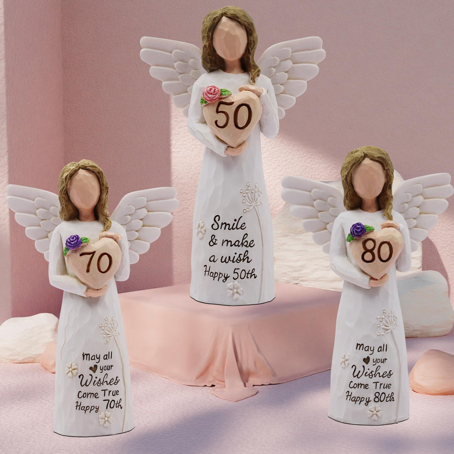 AcowSpt 50th Birthday Gifts for Her, 50th Birthday Gifts for Women, 50 Year Old Gifts for Women, Sculpted Hand-Painted Figurine