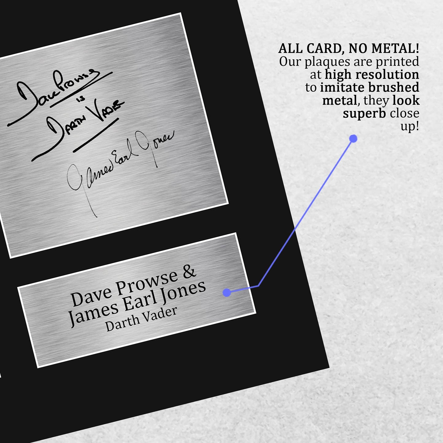 HWC Trading Dave Prowse & James Earl Jones USL Signed Printed Autograph Star Wars Darth Vader Print Photo Picture Display - US Letter Size