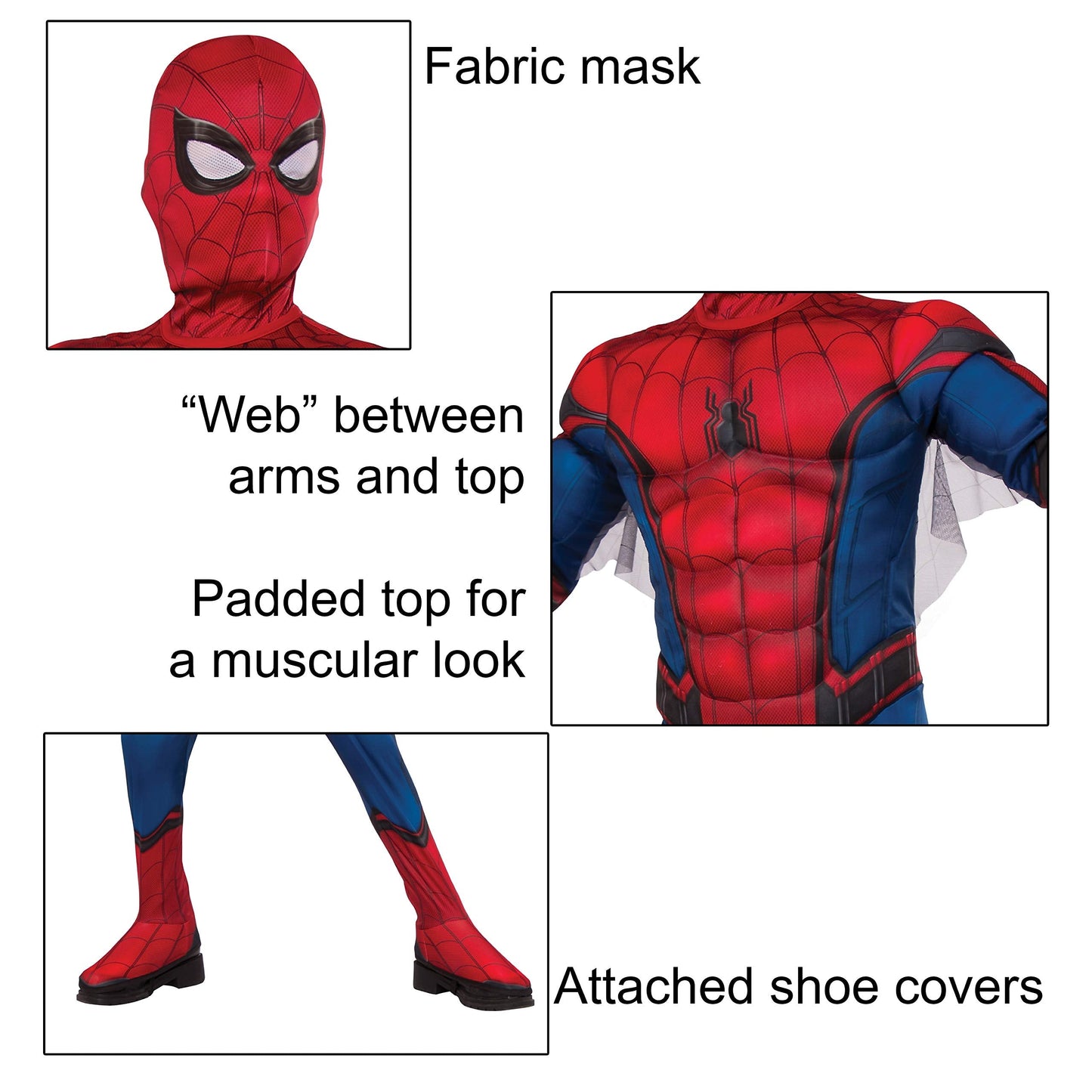 Rubies Child's Marvel Spider-Man Far From Home Deluxe Spider-Man Costume & Mask, Medium
