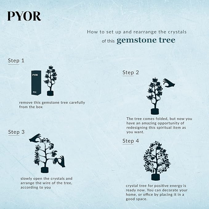 PYOR Yellow Aventurine, Crystal Tree of Life, Money Tree, Crystal Gifts, Home Decor Clearance, Energy Stones and Crystals, Good Luck Decor, Healing Crystals
