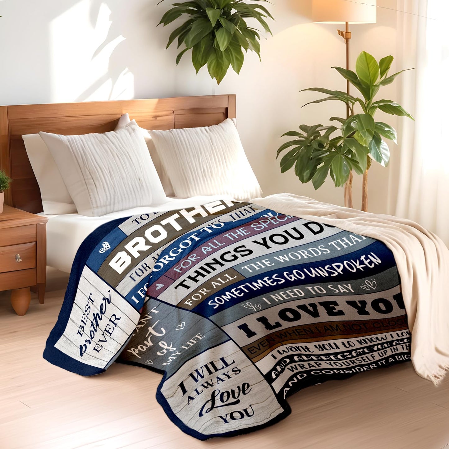 Glydein Brother Gifts from Sister, Soft Flannel Blanket 50 x 60 inches, Birthday Fathers Day Christmas Rakhi Gifts for Brother Adult